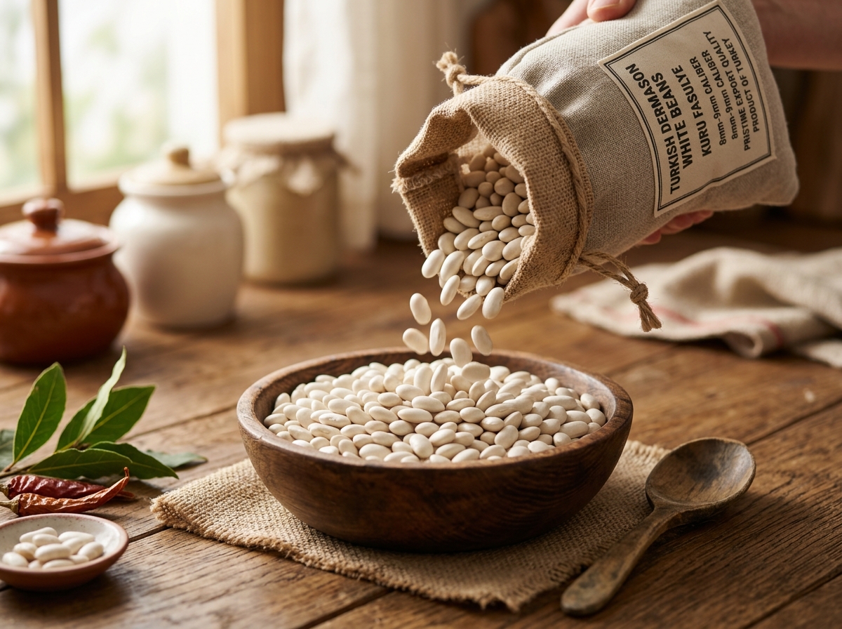 Turkish Dry White Beans (Dermason, Horoz, Cannellini 8mm - 10mm) bulk export from Türkiye - Nilasya Agro Foods